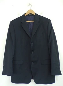 Abrigo deportivo Blazer 100 % lana a rayas azul oscuro CALVIN KLEIN para hombre talla 42R - Imagen 1 de 7