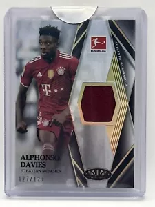 ALPHONSO DAVIES 2022 Topps Tier One Relic Card/127 AUTHENTIC MEMORABILIA - Picture 1 of 2