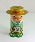 Vintage Apex Novelty Tin Lithograph Watch Me Grow Man in Yellow Hat Bank