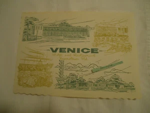 Venice Motel & Restaurant HAGERSTOWN MD Restaurant Placemat - Picture 1 of 1
