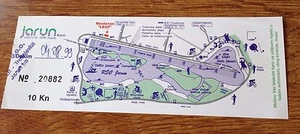 CROATIA  10 Kuna 1999  Lake Jarun - Zagreb , parking ticket - Picture 1 of 1