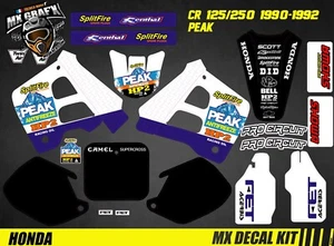 Kit Déco Moto pour / Mx Decal Kit for Honda CR 125/250 1990-1992 - PEAK - Imagen 1 de 1