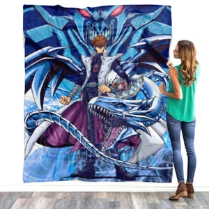 Seto Kaiba - Yu-gi-oh Blanket, Blue-Eyes White Dragon Fleece, Sherpa Blankets - Picture 1 of 7