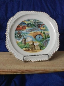 Michigan 8 inch Souvenir Plate with Gold Trim - Pre-owned - Picture 1 of 4