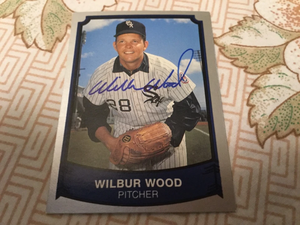 Tarjeta autografiada Pacific Legends Wilbur Wood 1989 Chicago White Sox #124 Foto 1 de 1