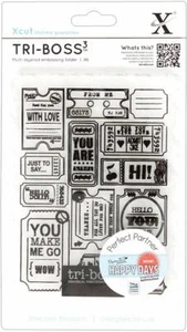 Xcut A6 embossing folder Happy days ticket stubs. Hello, With love, Just to say  - Picture 1 of 1