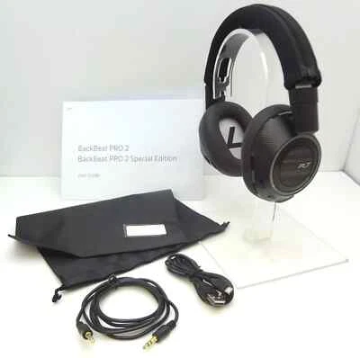 POLY BackBeat PRO 2 Bluetooth Headphones Black with both Audio, Charging Cables - Image 1 of 2