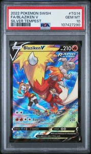 PSA 10 Blaziken V TG14/TG30 Silver Tempest Trainer Gallery Pokemon 2022 - Picture 1 of 2