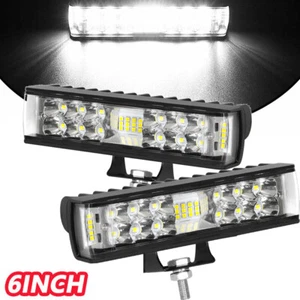 Pair 6Inch 240W LED Light Bar Car Combo Pods Fog Lamp Offroad for Jeep Truck 4WD - Foto 1 di 19
