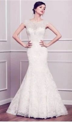 Vestido de noiva Kenneth Wilson tamanho 10 novo com etiquetas - Imagem 1 de 4