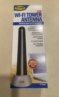 IDEAWORKS USB Antena Torre Wi-Fi Modelo 13" Alto RET7183 Sin Abrir Nueva en Caja Foto 1 de 4
