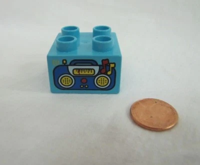 Lego Duplo Light Blue Radio Boom Box For House Specialty Printed Block - Image 1 of 3