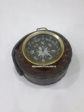 Nautical Compass Vintage Handmade Marine Maritime Compass With Case 