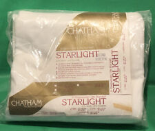 Vintage Chatham North Star Starlight Blanket 66x90 Twin Acrylic Blend White USA