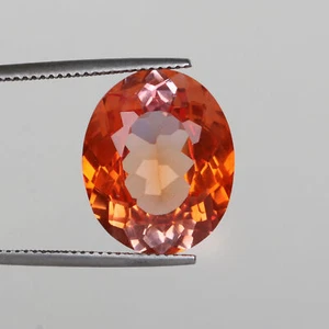 Excellent Oval Cut Morganite Orange Color Gem 16.Carat Gemstone For Ring - Picture 1 of 5