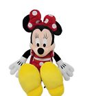 Disney Parcs 18 " Minnie Mouse Peluche Rembourré Poupée Animal Robe Rouge & Nœud