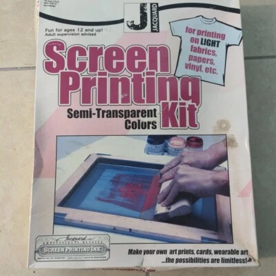 Kit de Serigrafía Jacquard Colores Semi Transparentes Solo Un Color Azul Abierto.  Foto 1 de 4