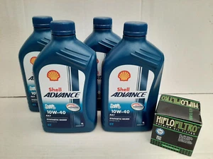 Shell Advance AX7 4T 10W-40 teilsyn / Ölfilter Yamaha YZF-R1 Bj 07 - 13 - Picture 1 of 1