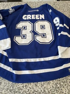 2002-03 Toronto Maple Leafs Travis Green Game Used Jersey Patches MeiGray Letter - Picture 1 of 19