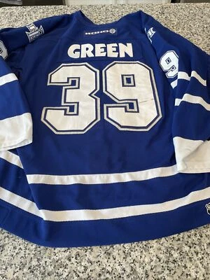 2002-03 Toronto Maple Leafs Travis Green Game Used Jersey Patches MeiGray Letter - Image 1 of 4