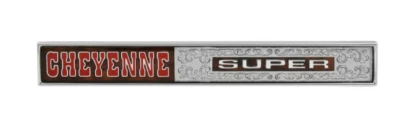 Trim Parts "Cheyenne Super" Dash Panel Glovebox Emblem For 1972 Chevy Trucks USA - Image 1 of 4