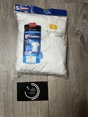 NEW Hanes 5pc Boys Tagless T-Shirts sz L (14-16) - Image 1 of 3