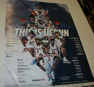 PÓSTER DE BALONCESTO MASCULINO DE UCONN 2019-20 - Imagen 1 de 1