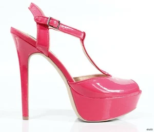 STEVE MADDEN Rosa CORAL Talla 8 Plataformas Tacones Abiertos Zapatos Sirena NUEVOS EN CAJA - Imagen 1 de 3