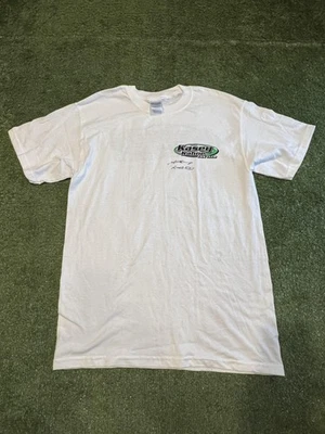 Camisa Camiseta Firmada Kasey Kahne Para Hombre Mediana Blanca NASCAR Foto 1 de 4
