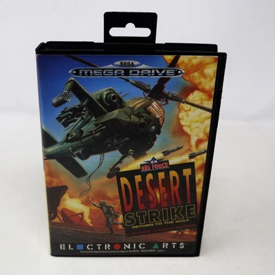 Vintage 1992 Sega Mega Drive Megadrive Genesis EA Air Force Desert Strike Game - Image 1 of 4