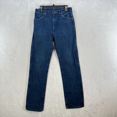 Wrangler Jeans Mens 31x34 Dark Blue Cowboy Cut Original Fit Western Denim 13MWZ - Image 1 of 4