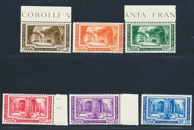 VATICAN 1938 Cpl Superb MNH/** Christian Archaelogy Congress Set, Sc 55-60 LOOK - Image 1 of 2