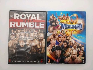 WWE Wrestling DVD LOT 2017 Wrestlemania 33 & Royal Rumble w/ Undertaker Fathead - Imagen 1 de 12