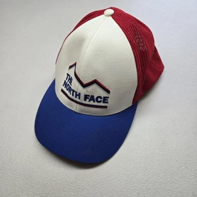 Sombrero de Camionero Unisex The North Face S/M Rojo Blanco Azul Flex Fit Logo Foto 1 de 4