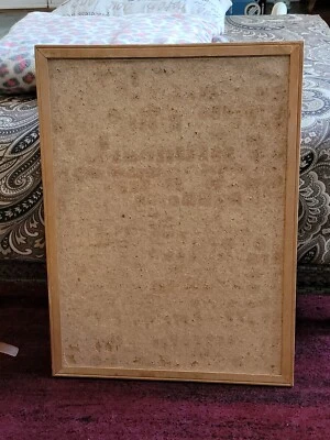 Cork Bulletin Board, 17.75" x 23.75" x .75" Wood Frame, USED - Image 1 of 4