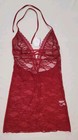Avidlove Lingerie Womens Small Red Halter Lace Chemise Sleepwear Babydoll Teddy
