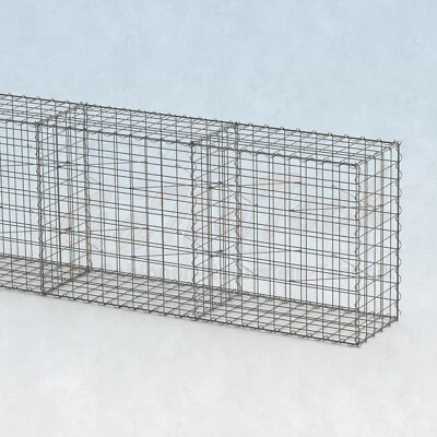 Gabionenwand 12m x 50cm x 1m Steinzaun Drahtkorb Schotterkorb Gabione Mauer neu€ - Bild 1 von 4