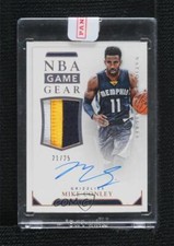 2015-16 National Treasures NBA Game Gear Prime Patch 21/25 Mike Conley Auto