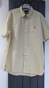 Mens Henri Lloyd Yellow and Blue Short Sleeved Shirt - XL - Picture 1 of 9