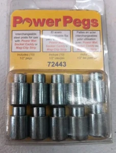 MagClip Socket Caddy Power Mat 1/2" Power Pegs 10 Per Package - Picture 1 of 2