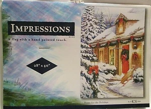"Impresiones de bandera de Home for the Holidays Navidad Nuevo en paquete 28"" x 40" - Imagen 1 de 4
