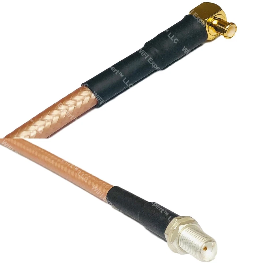 RG400 MCX MALE ANGLE to SMA FEMALE RF Cable FAST-SHIP LOT - Image 1 of 1