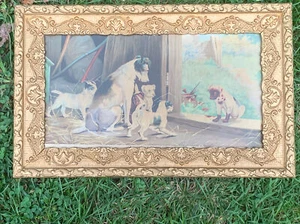 A DISGRACE TO THE FAMILY Jack Russell Terrier Play In Mud Art Vintage ❤️sj8j10 - Picture 1 of 11