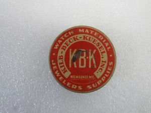 Kilb Beck Kuesel Inc. Watch Maker Jeweler Supply Advertising Tin Vintage K-B-K - Picture 1 of 3