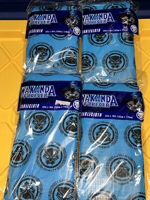 Marvel Black Panther Wakanda Forever Tablecloth Birthday Party Favors Set Of 4! - Image 1 of 4