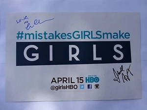 LENA DUNHAM JUDD APATOW SIGNED HBO GIRLS SEASON 1 AUTOGRAPHED POSTER RARE HTF - Picture 1 of 4