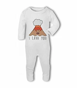 I Lava (Love) You funny volcano - Baby Romper Suit by BWW Print Ltd