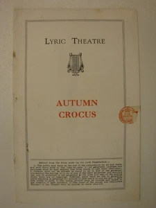 Autumn Crocus, Lyric Theatre, 1931: Jessica Tandy, Jack Hawkins, Francis Lederer - Picture 1 of 6