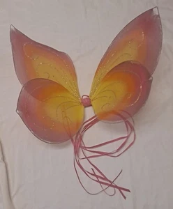 "Alas de hadas de flores rosa-naranja-amarillas 20""x15""x6" - Imagen 1 de 10