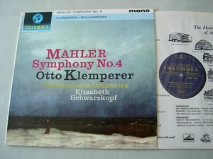 33CX 1793 MAHLER Symphony No. 4 Schwarzkopf Klemperer vinyl LP - Picture 1 of 5